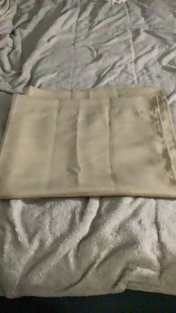 Cream beige Fabric curtain set