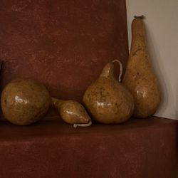 Three Finished Gourds 