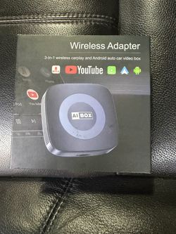 Wireless Carplay Adapter for iPhone Ai Magic Box with Netflix/YouTube Supports TF/Card Dongle Plug and Play Easy Setup Carplay & Android Auto Video En