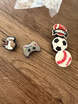 Sports & Gaming Shoe Charms Set of 5
