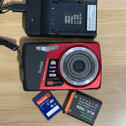 kodak easyshare m531 red vintage digital camera - tested works