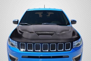 Blemished 2011-2022 Jeep Grand Cherokee Carbon Creations Hellcat Look Hood - 1 Piece