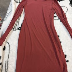 Long Sleeve Dress Deep Red