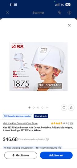 Kiss 1875 Salon Bonnet Hair Dryer BNIB