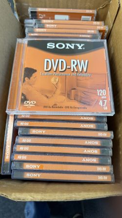 Sony DVD-RW Discs - Box of Sony DVD-RW discs, 120 min, 4.7 GB