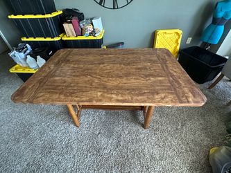 Solid wood dining room table