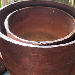 2 ANTIQUE DRY MEASURES GRAIN DRY BOXES