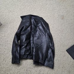 Black Leather Jacket Men's M (S. Hill)