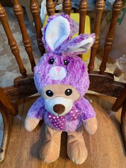 Easter bear dresses up as a bunny