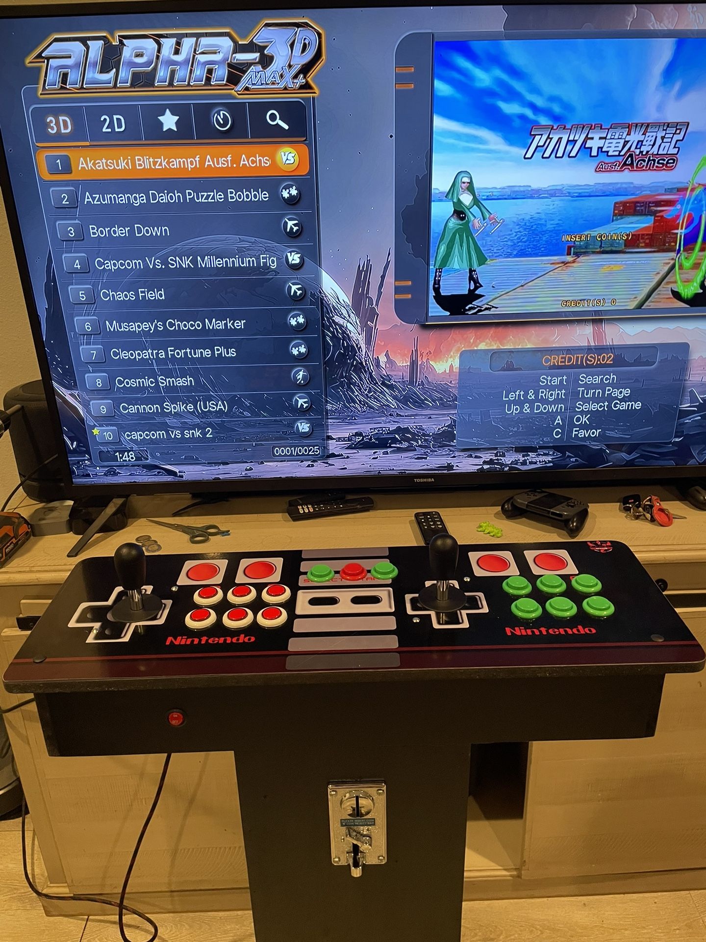 Custom 2-Player Arcade Cabinet – 10,000+ Games – Coin Op Ready