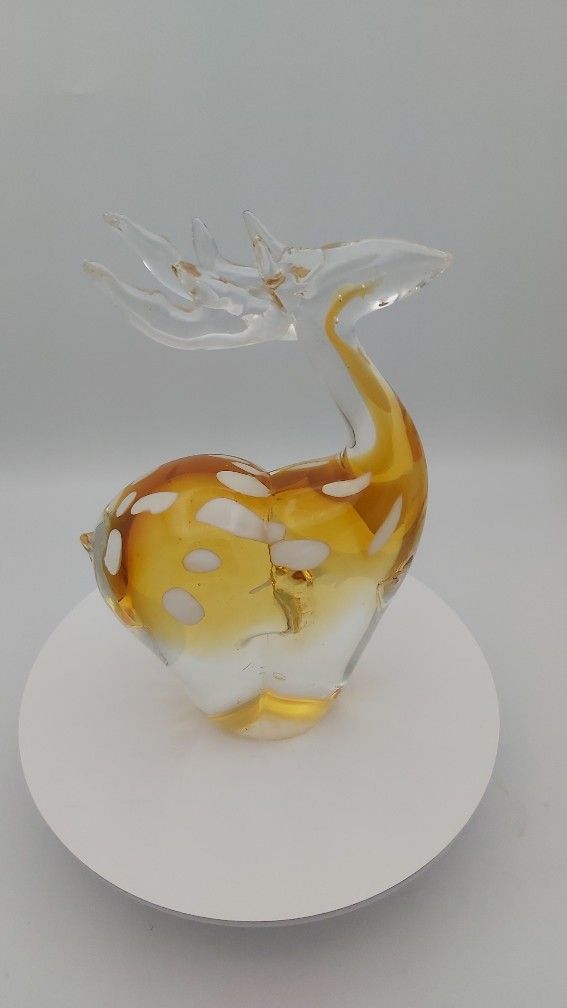 Vintage Art Glass Deer 