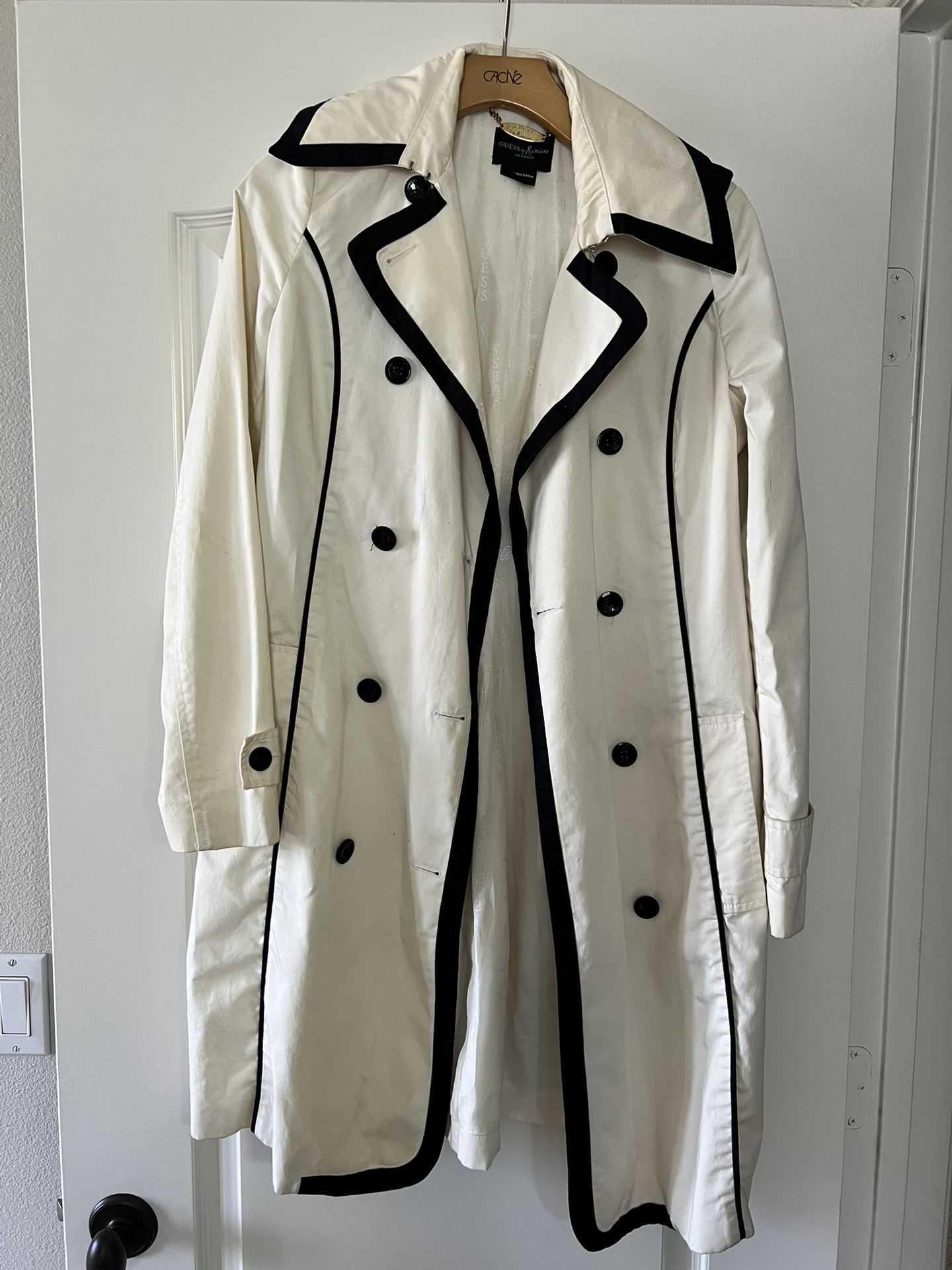 Guess By Marciano Black And White Trench Coat