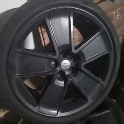 Black Chevy Rims Low Profile Tires 