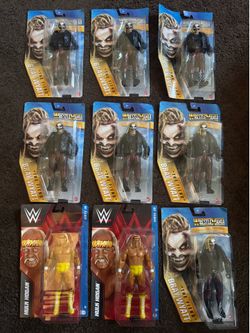 Lot of 9 WWE figures Bray Wyatt Fiend Hulk Hogan