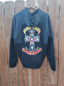 Large Hoodie With Guns N Roses Back Patch