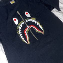 2XL BAPE 1st Shark Camo Relaxed Tee Black T-shirt