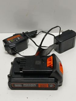 Black And Decker 20v  1.5Ah Battery & Charger 