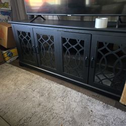 Black Media Stand TV Stand Side Board Cabinet