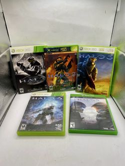 Halo 1 Through 5 Collection OG Xbox 360 4 Game Bundle Halo 1,2,3,4 5Tested