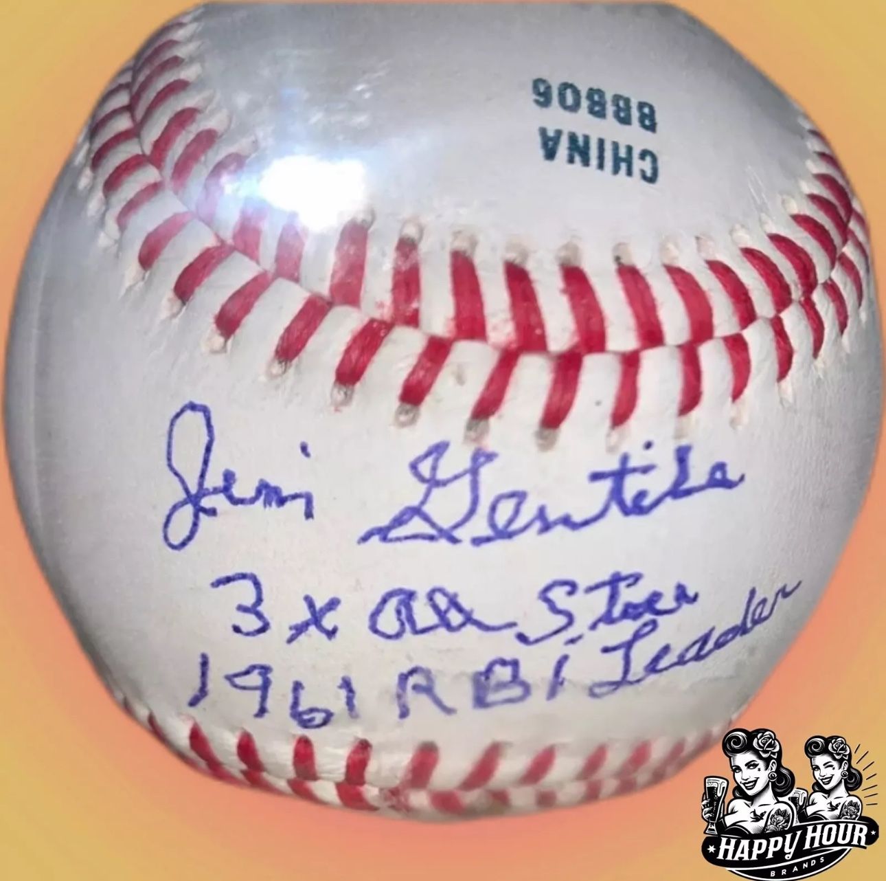 Jim Gentile Baltimore Orioles Signed Autographed Baseball MLB 3x All Star RBI