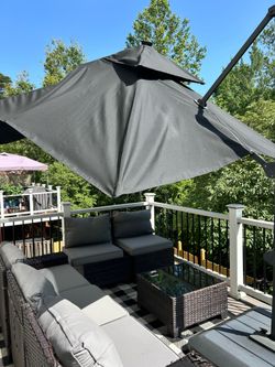 Offset Patio Umbrella (Heavy Base Included)