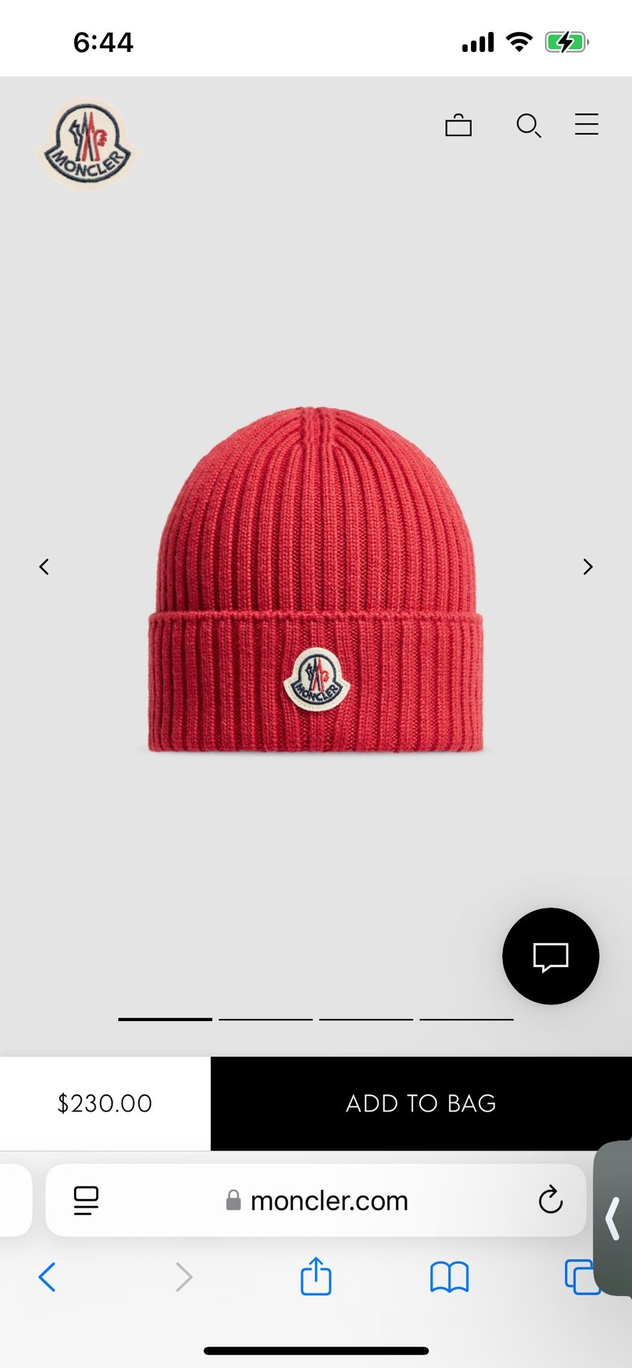 Red Moncler Beanie