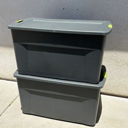 Storage Bins With Wheels (set Of 2)
