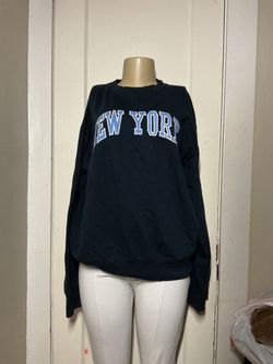 New York Popular navy blue cotton sweatshirt