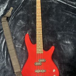 Ibanez Gio Bass Guitar - Transparent Red comes with everything you see in the pictures
