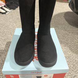 NEW- Cat & Jack Black Boots Size 3