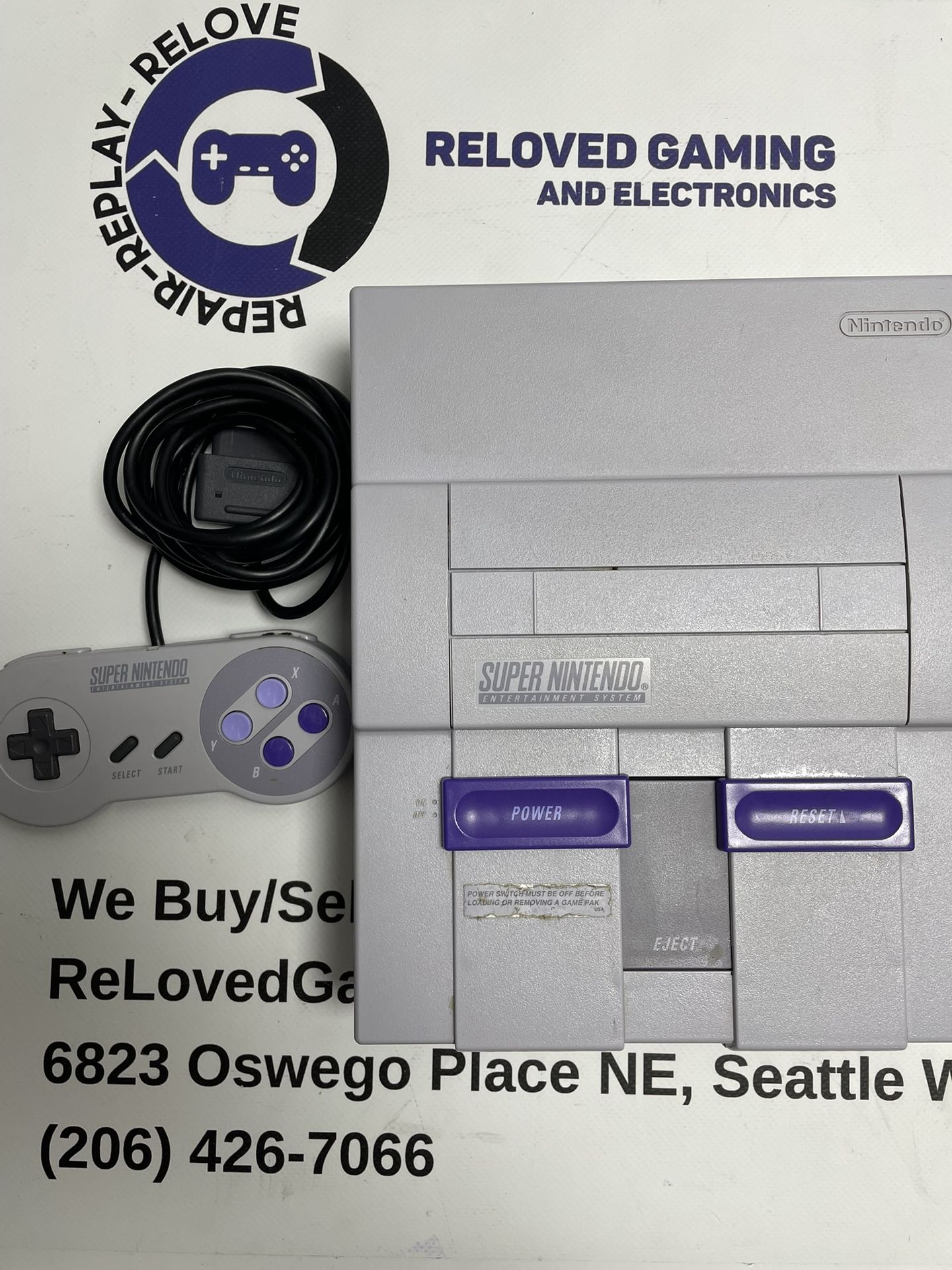 Super Nintendo Entertainment System - Tested No Issues - Two Month Warranty - For Sale Or Trade
