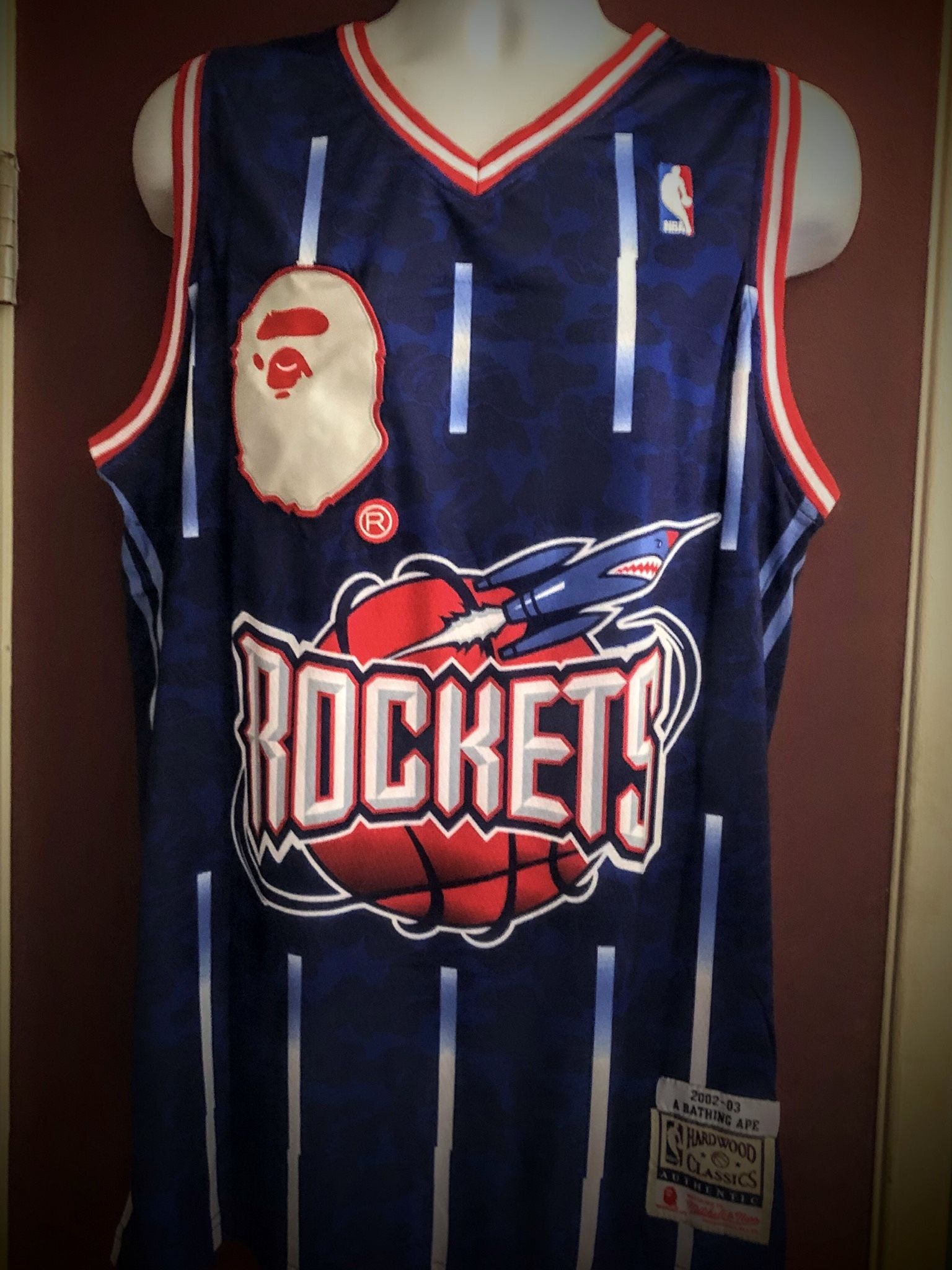 Houston Rockets #93 Retro A Bathing Ape Basketball Jersey -2X