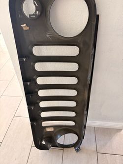 Jeep Wrangler Front Grille Black Plastic