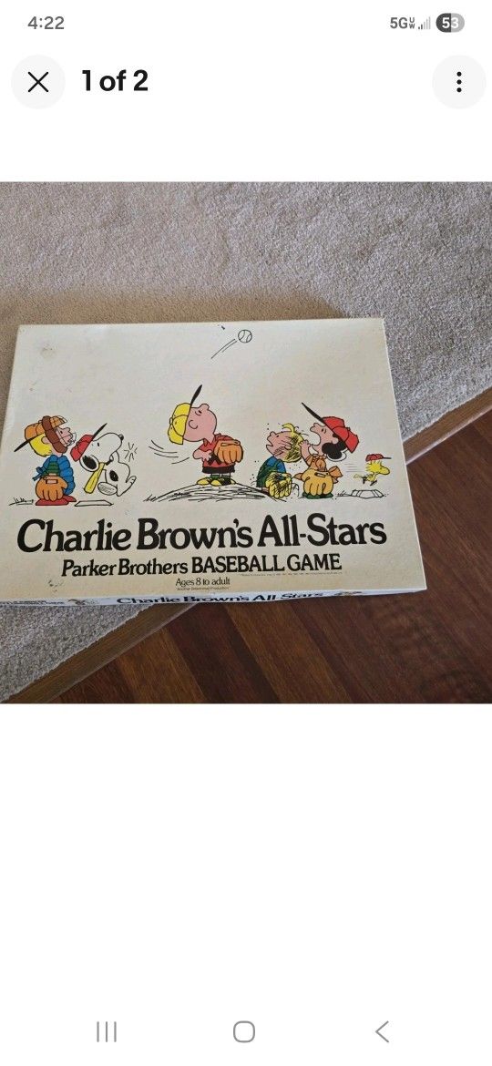 CHARLIE BROWN ALL STAR BOARD GAME VINTAGE