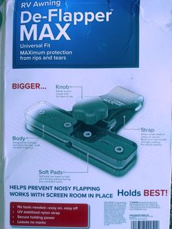 RV awning de-flapper strap