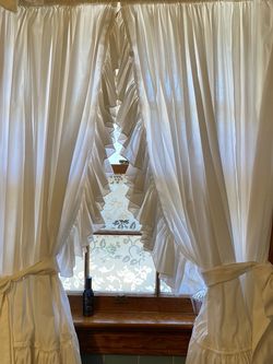 Window And Shower Curtain