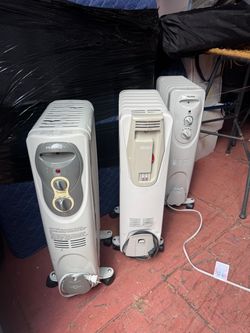 3 Oil-Filled Electric Space Heaters Lot of 3