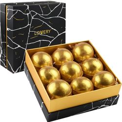 Christmas Gifts, 24K Gold Bath Bombs Set, Deluxe Marble Bath Bomb Gift Set, 9 Bath Bombs for Women & Men, Perfect for Bubble & Spa Bath, Natural Scent
