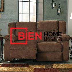 Tulen Chocolate Reclining Loveseat

