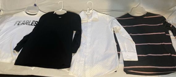 4 Boys Old Navy long sleeve shirts size large (10/12)