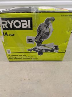 Ryobi 14 Amp Corded 10 in. Compound Miter Saw with LED Cutline Indicator