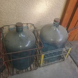 Vintage 5 gallon glass jugs