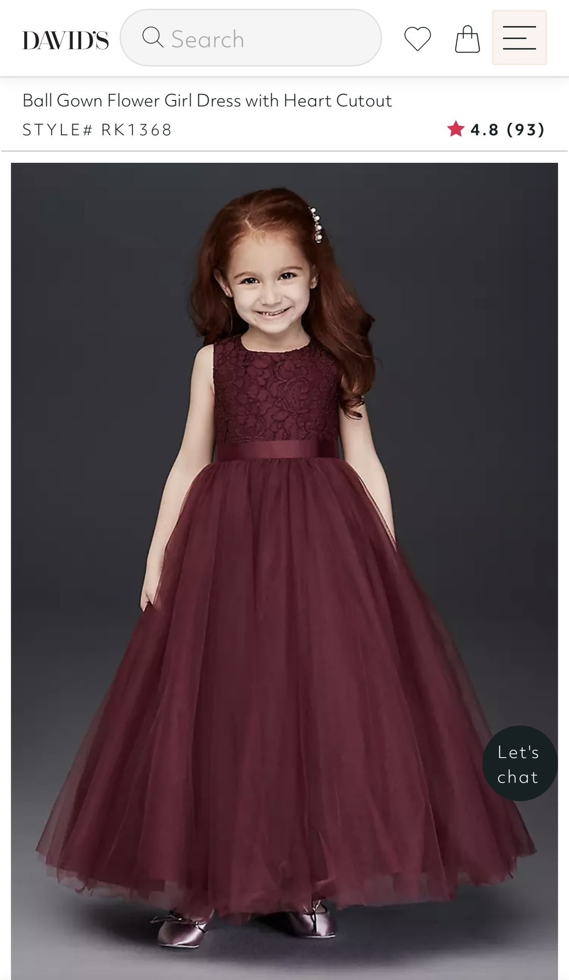 David’s Bridal Flower Girl Dress
