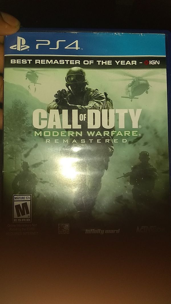 call of duty modern warfare remastered ps 4