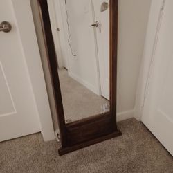 Wood Framed Mirror – Vintage Look $25