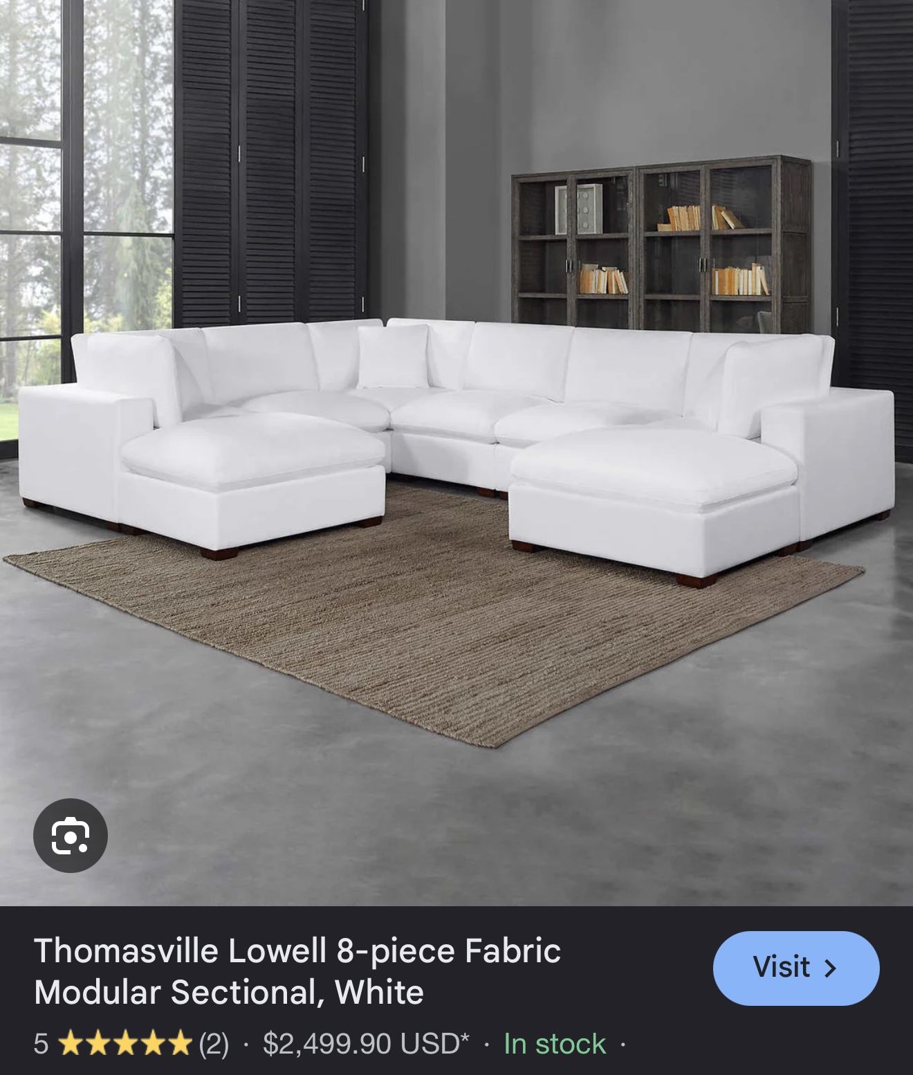 White Sectional Cloud Couch Dupe