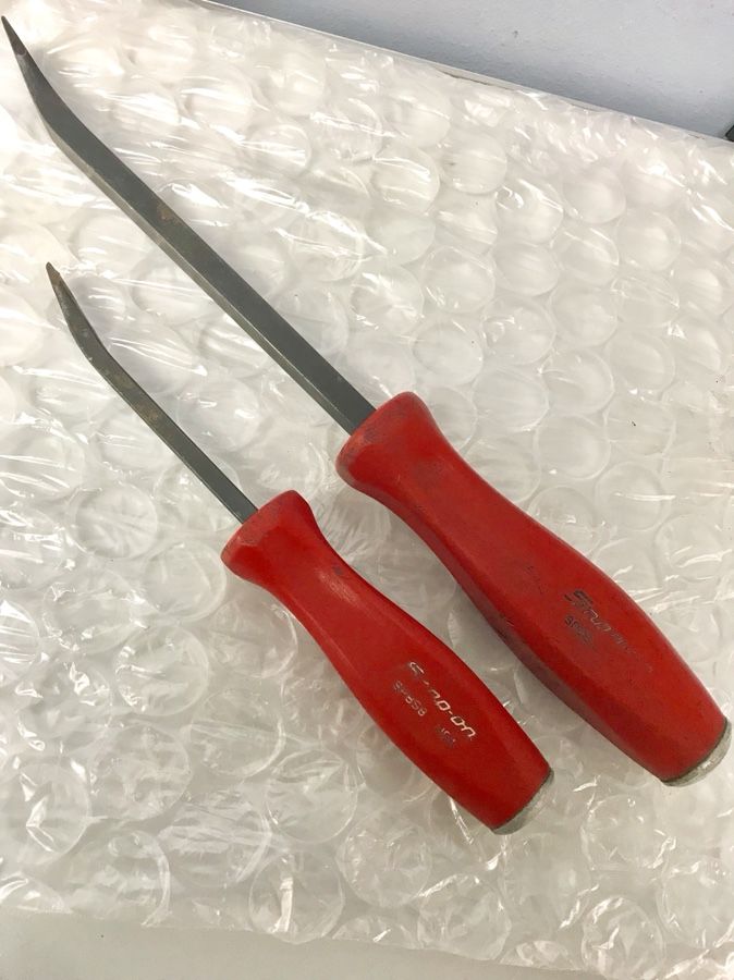 Snap-on 8” & 12” Striking Pry Bars SPBS8 SPBS12 Red Handle