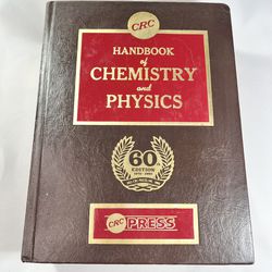 Handbook of Chemistry and Physics 60TH EDITION 1980 CRC Hardcover