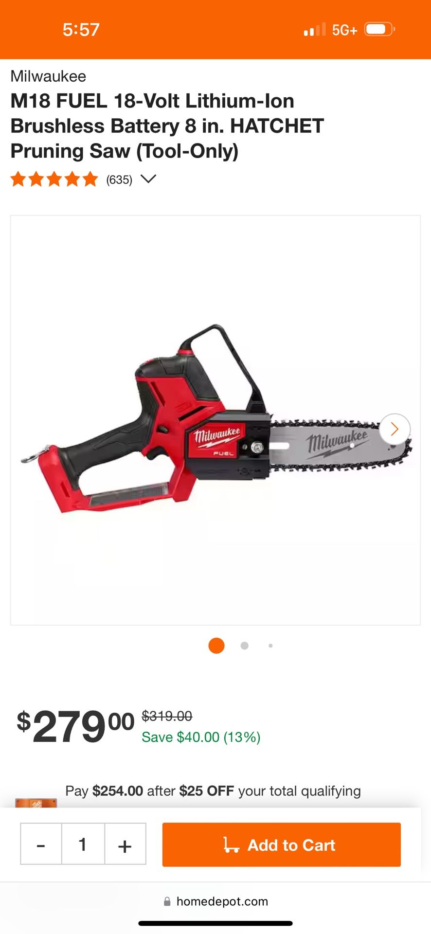 Chainsaw Milwaukee
