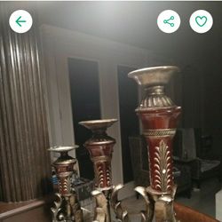 Set Of Candle Holder  N Vase